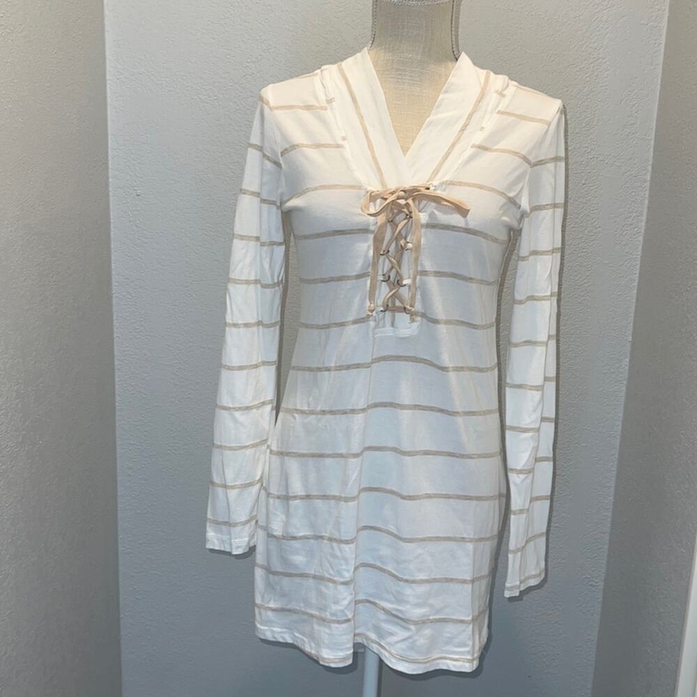 Pink Lotus for Boston Proper Hooded Tunic/Dress/Swim Cover up - Size XS